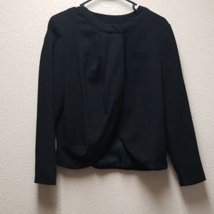 Size 12 J. CREW Black Blazer with Tulip Hem